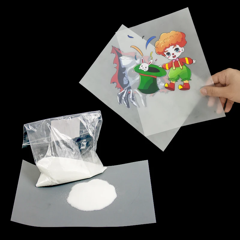 DTF термоплавкий белый черный мягкий высокоэластичный Порошок ТПУ клейкая резинка для футболок термопечать