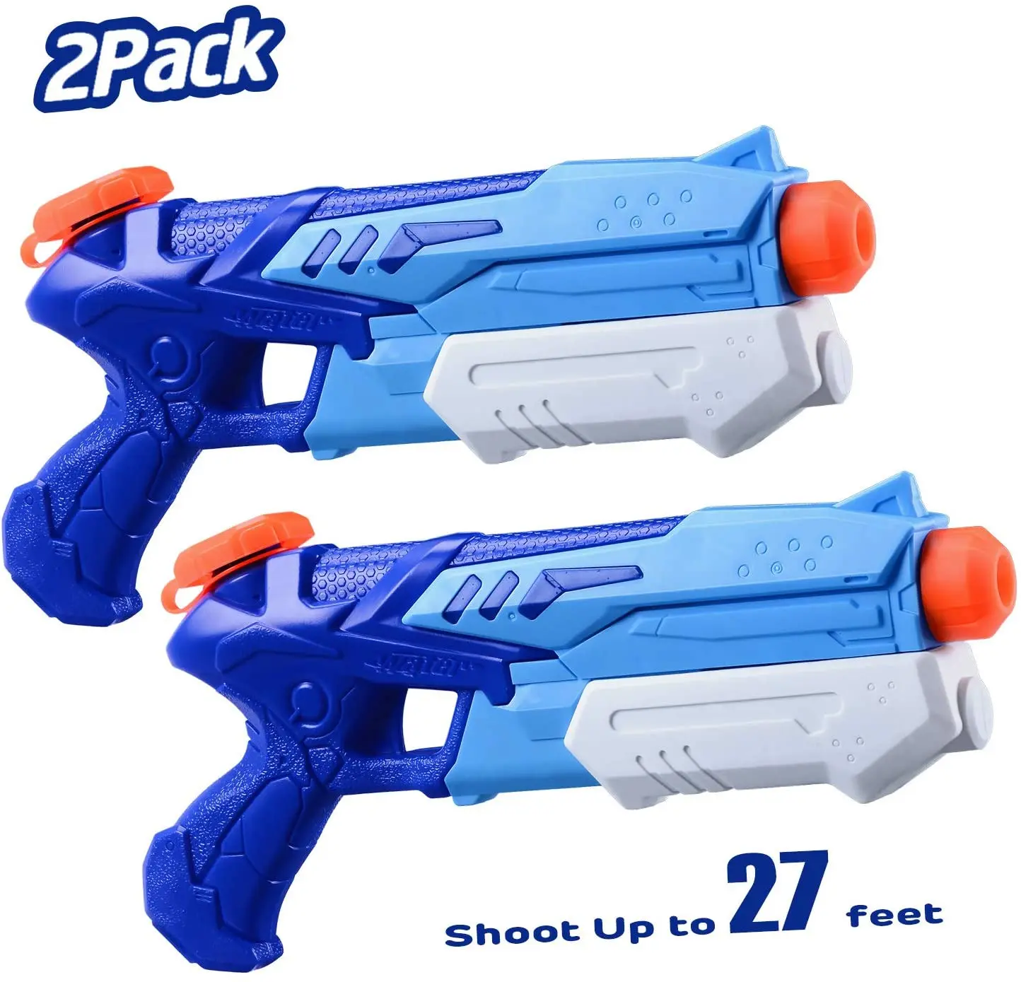 HITOP Water Guns for Kids, 2 Pack Super Squirt Guns Water Soaker Blaster 300CC Toys Gifts for Boys Girls Children SummerSwimming