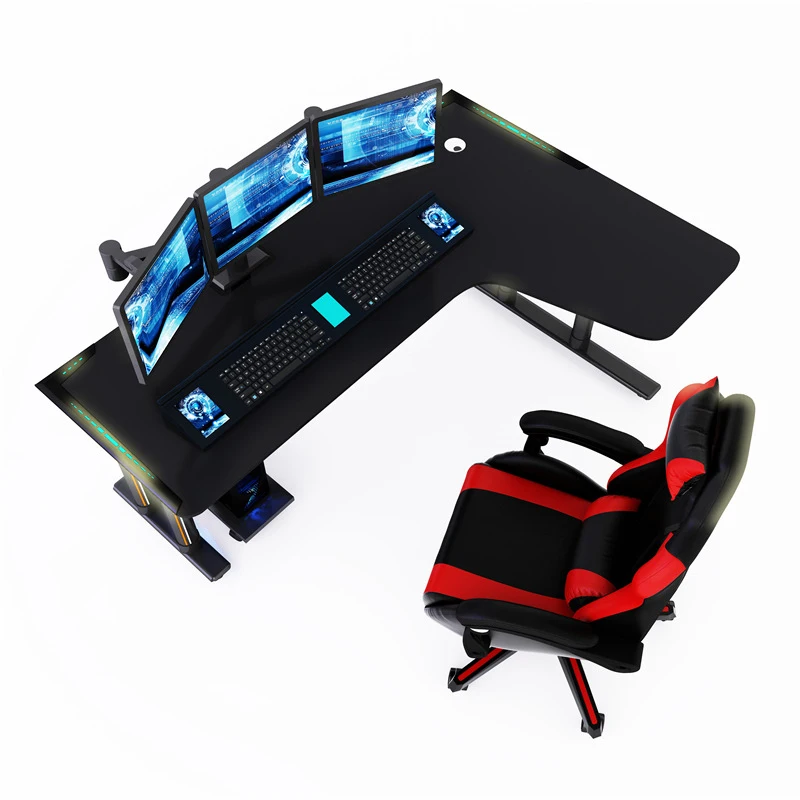 The manufacturer directly sells the new L-type game computer desk, home competitive desk, computer office desk