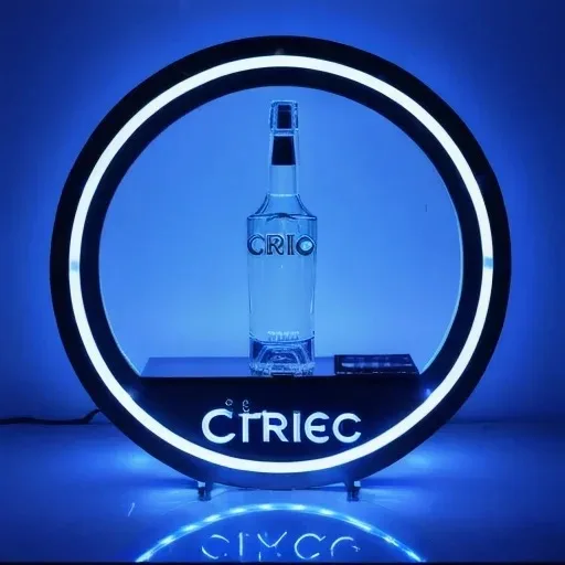 LED bottle stand display demonstrator Round heart rechargeable Glory Night Club VIP