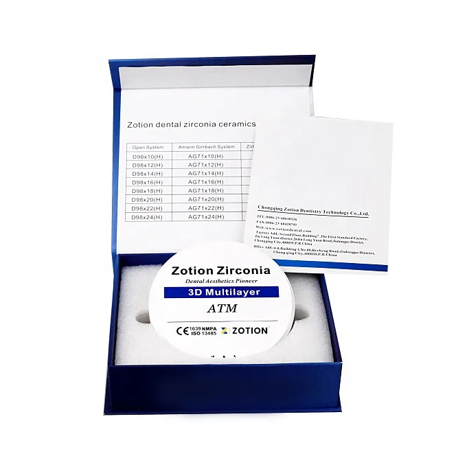 Nature dental manufactures and suppliers zotion ATM open system white mouth gag zirconia block