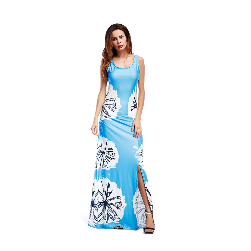 
Fashion style 100% polyester with sublimation printing dress tank top beach dresses 
