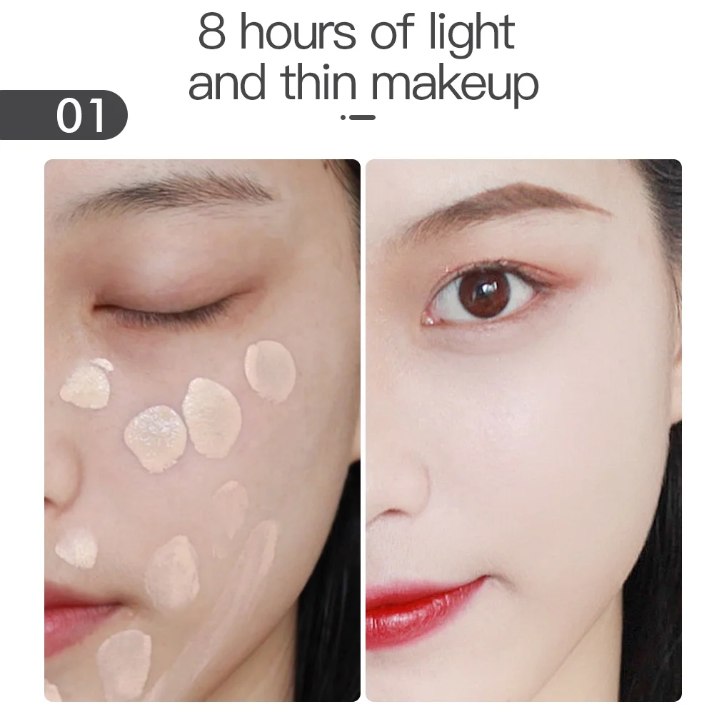  EYEARN Matte Poreless Liquid Foundation | Long-lasting Medium Coverage Porcelain Concealer Tone Correction