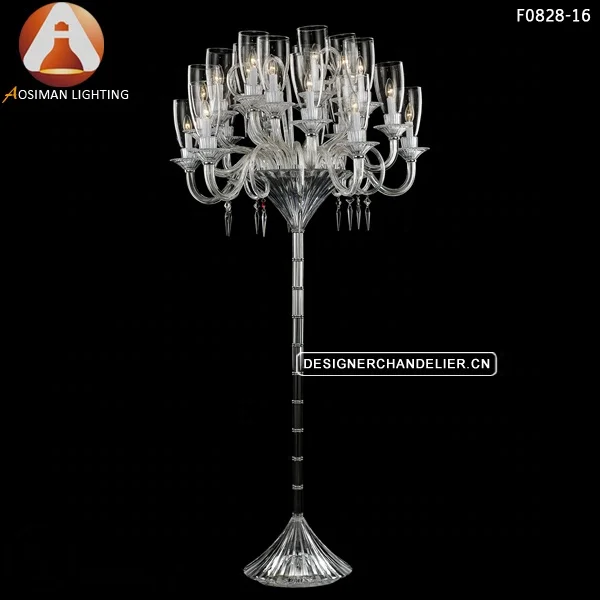 Mill Nuit Crystal Chandelier Floor Lamp