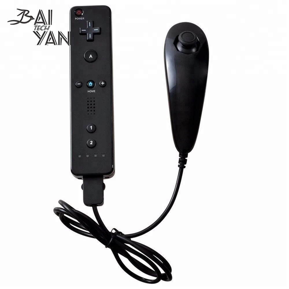 Лидер продаж беспроводной контроллер Nunchuk 2 в 1 для игровой консоли Nintendo Wii Motion Plus джойстик U сенсорный силиконовый геймпад