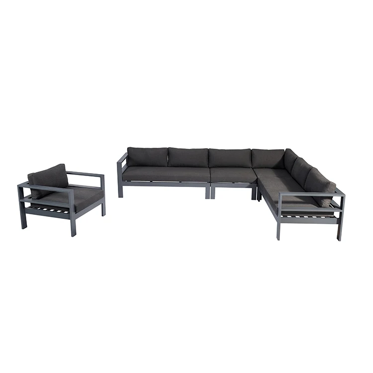Modern Hotel Used Metal Outdoor Indoor Slats Patio Sofa Set Garden Sofa Aluminum Frame for Sofa