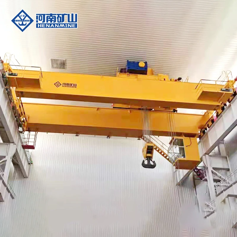 Warehouse European Type Double Girder Bridge Overhead Crane 10 ton with low headroom electric hoist lifting for warehouse using