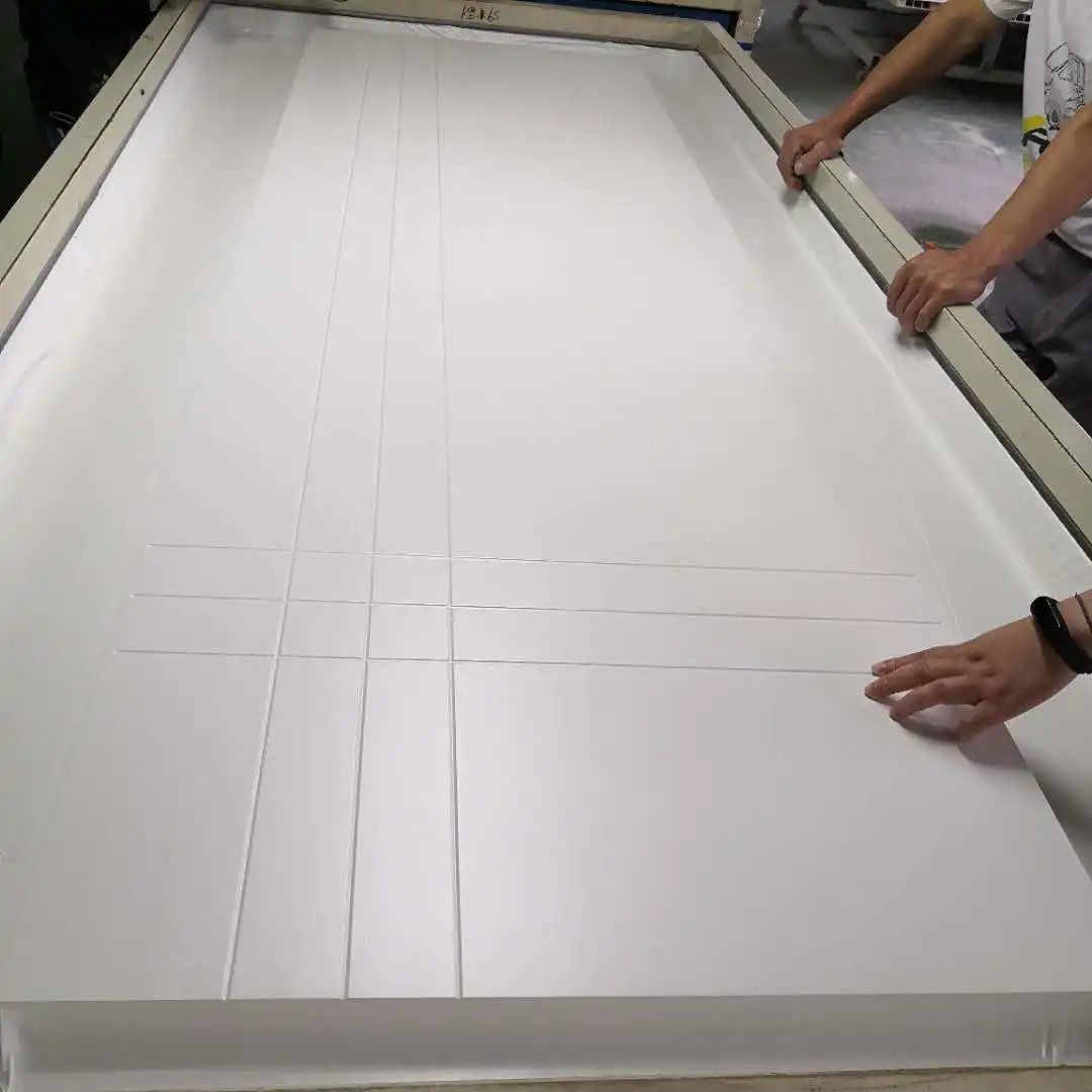 factory price laminated extrusion interior full hollow wpc doors with door frame