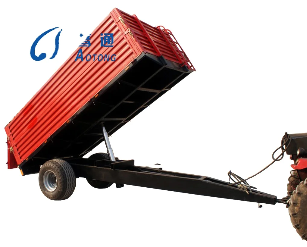 High quality tipper/dump trailer with draw bar farm tractor full trailer