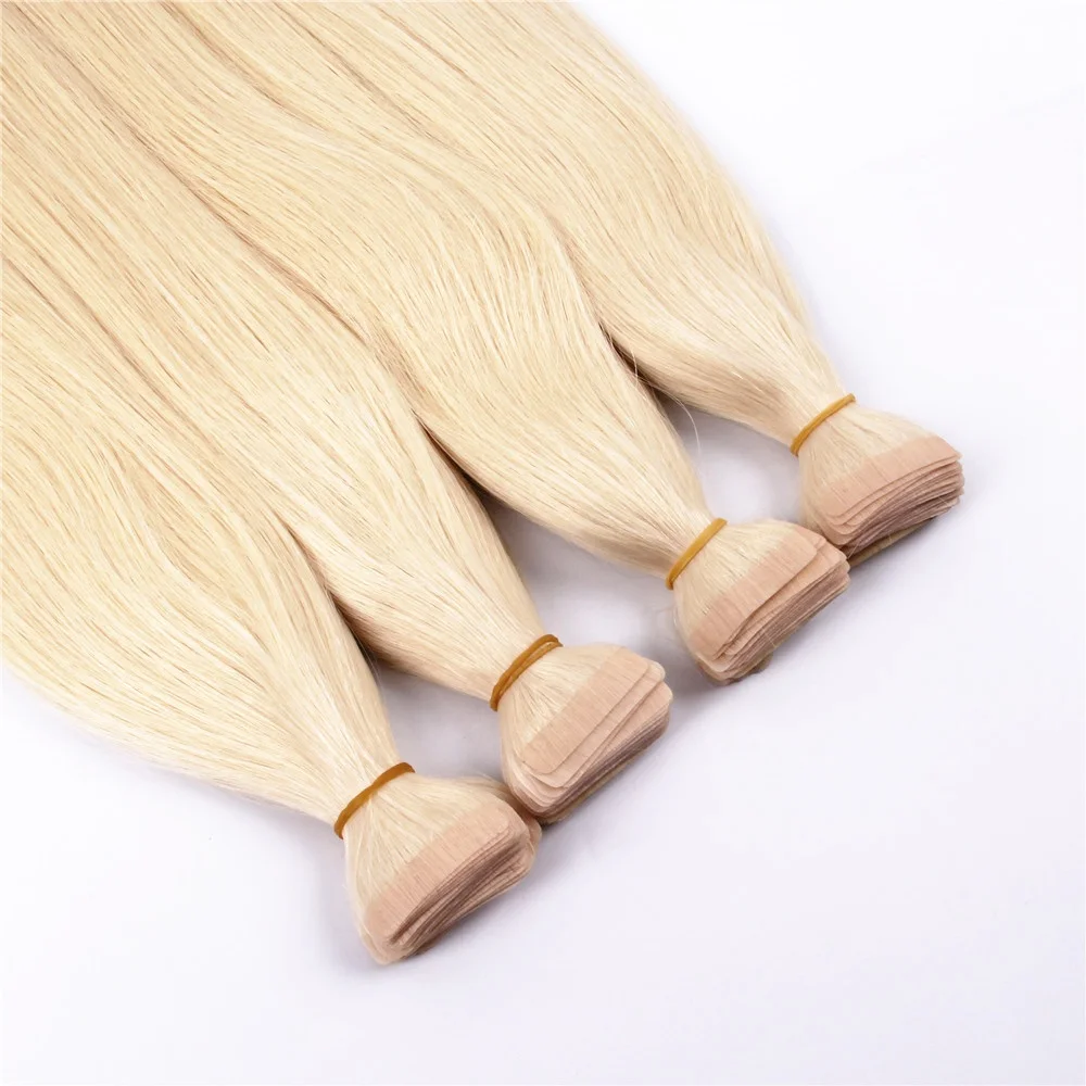 Hair invisible tape hair extensions 10A grade remy virgin Indian human hair double drawn
