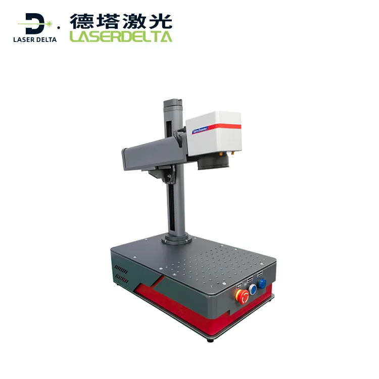 portable 20w 30w fiber laser mark machine for metal stainless steel nameplate pet tag gold silver jewelry engraving