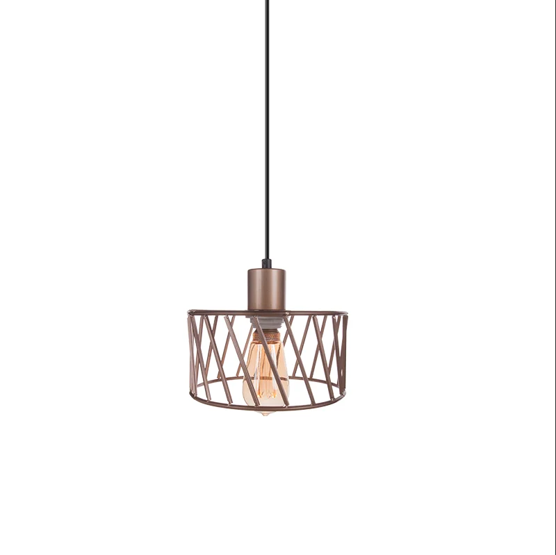 Hot Selling Personalized Minimalist Iron Art Chandelier Coffee Shop Restaurant Decorative Light Retro Mesh Chandelier