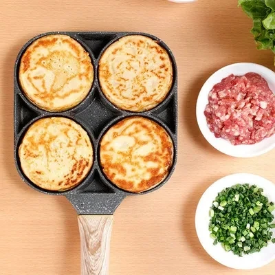 mall frying pan nonstick pan, household multi-hole frying pan, breakfast pan