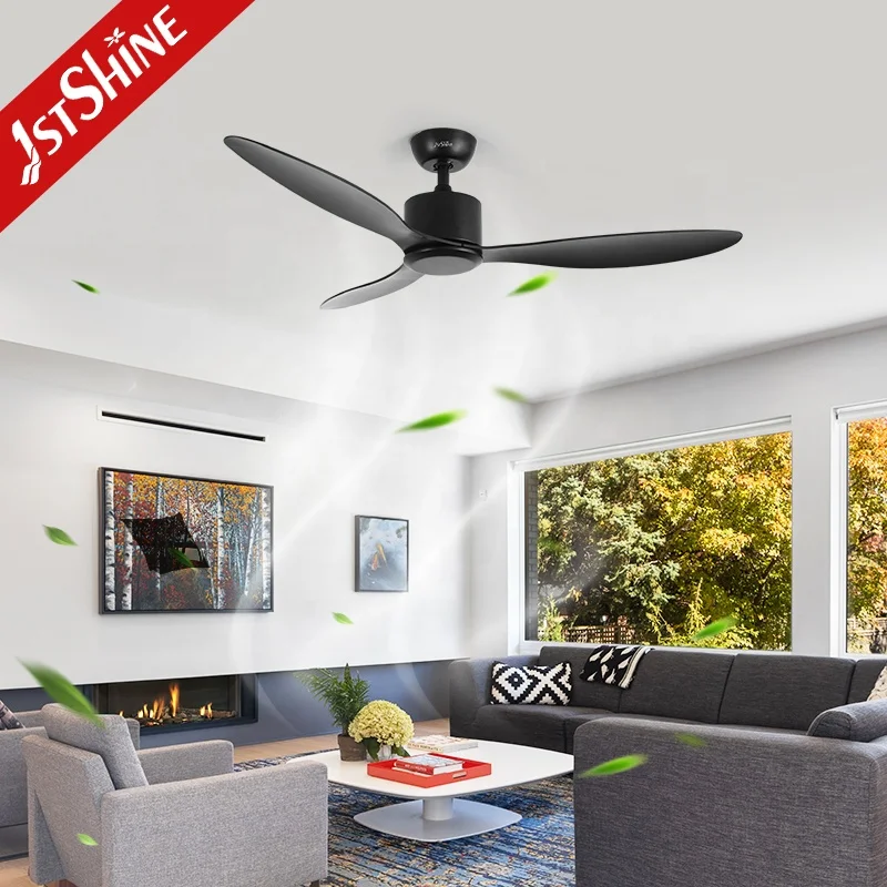 1stshine ceiling fan 52 inch 3 blade wood blades app control black ceiling fan