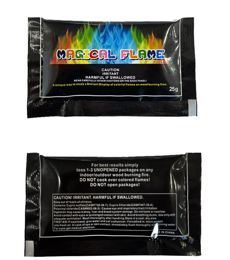 30G Colorant Wood Burning Color Fire Flame Mystical Fire Camping Pouches Art Color Changer Powder Colour Fire Magic