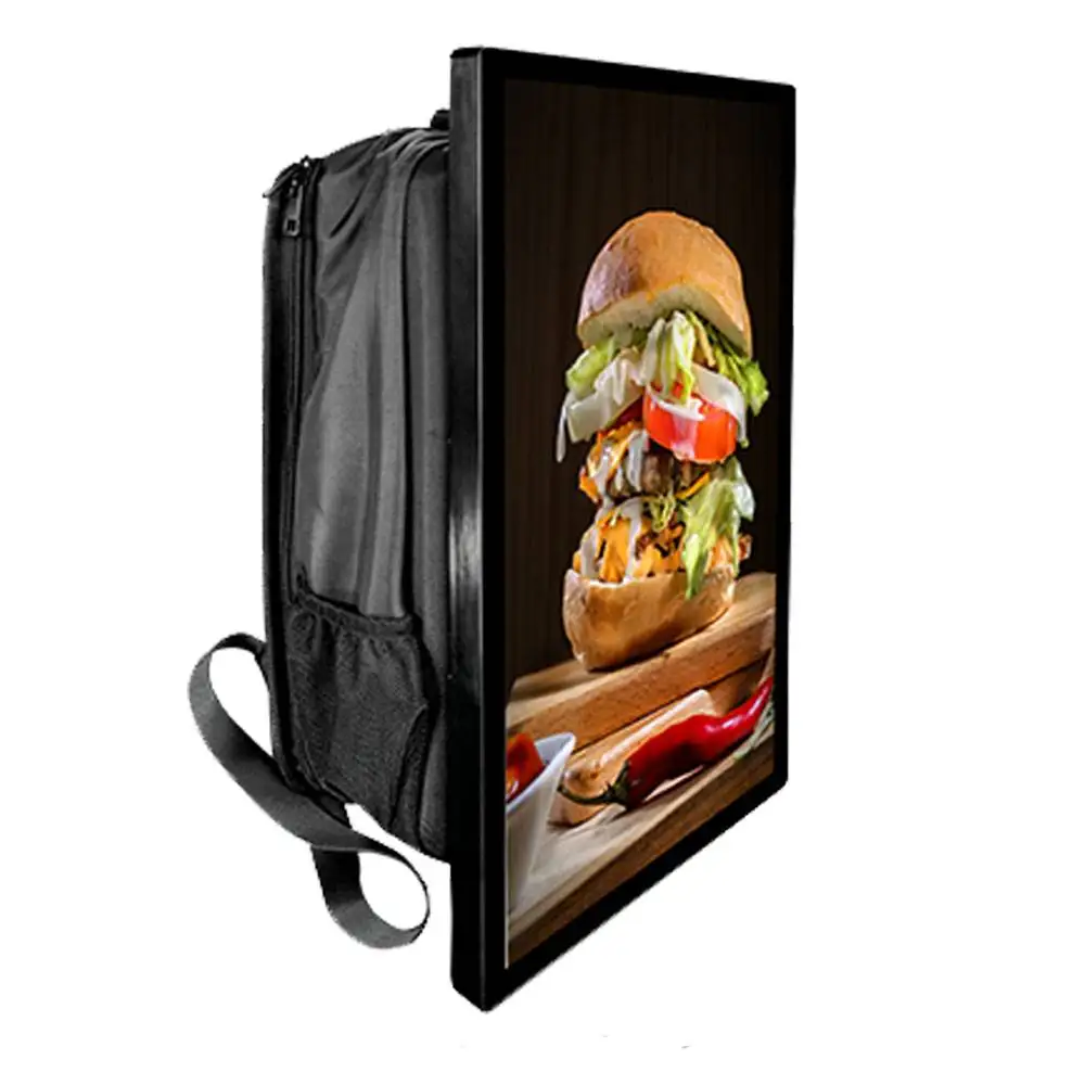 Various color 21.5 Inch Portable LCD Advertising Playing Equipment Backpack Billboard for Outdoor Digital Signage and Displays
