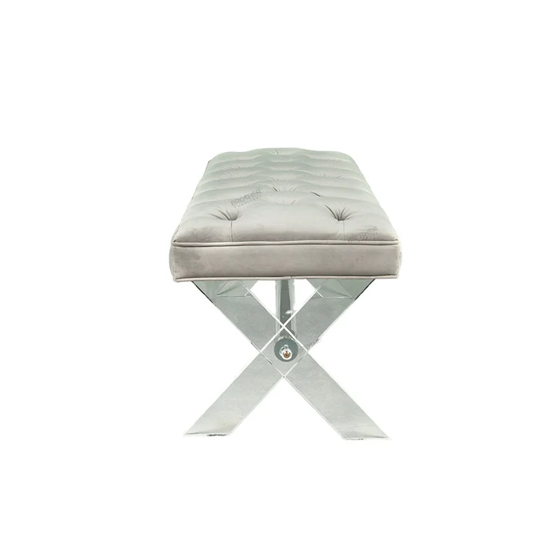 Living room antique comfortable convenient velvet ottoman bench bedroom bed end bench