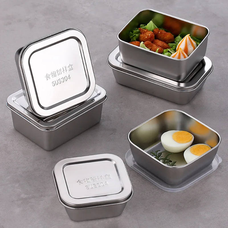 Recyclable Food Lunch Container Leakproof Dishwasher Safe Bento Box BPA Free Stainless Steel Lunch Box Adults Kids 800ml