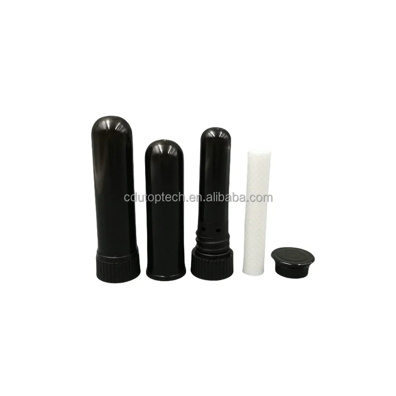White Black Colored Empty Nasal Inhaler Tube Stick With Cotton Wick For Aromatherapy Essential Oils