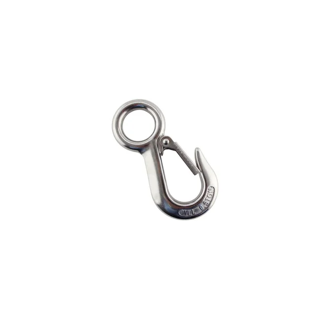 2025 New Product Safety American Style Stainless Steel Big Eye Crane Hook Chain Marine Grade Hook Heavy Duty