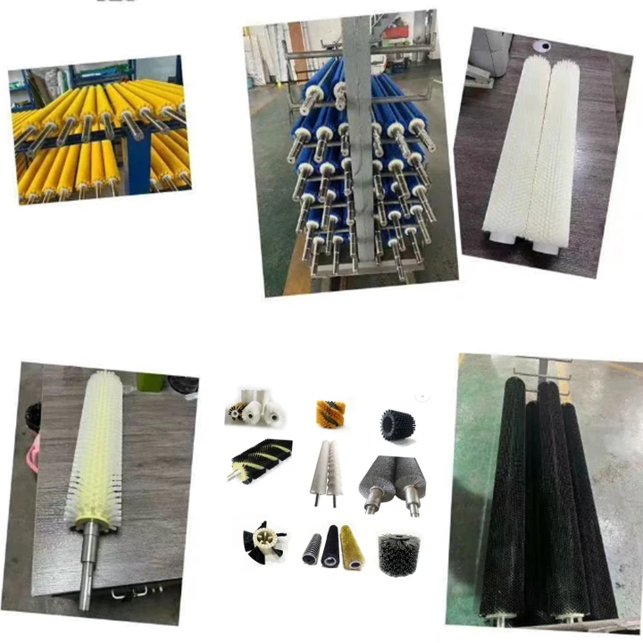 Custom Industrial Brass Wire Steel Wire Spiral Roller Brush and Nylon Cleaning Cylinder Brush