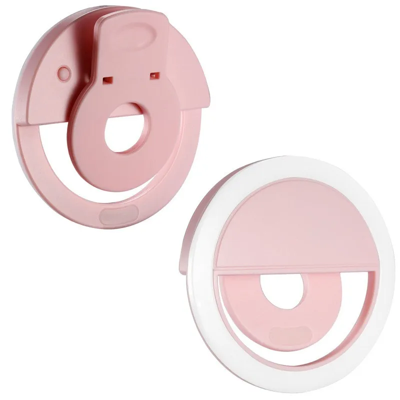 Keyson Rechargeable Clip-on Selfie Fill Light Adjustable Brightness Selfie Circle Clip-on Selfie Fill Light