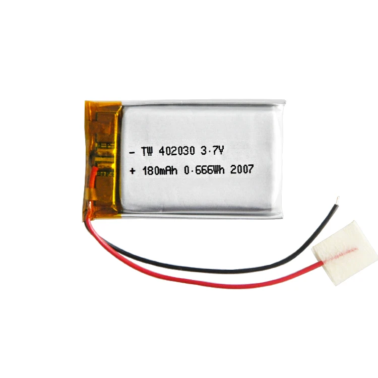 OEM Free Sample BIS Battery 402030 Lithium Polymer Battery 3.7V 180mAh tw battery
