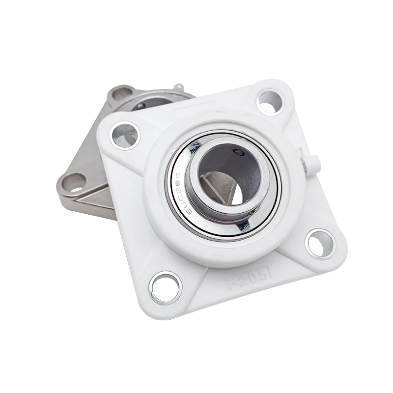 Plastic housing 4 BOLTS FLANGE MOUNTED Stainless steel bearings SUCF205-16 SUCF205