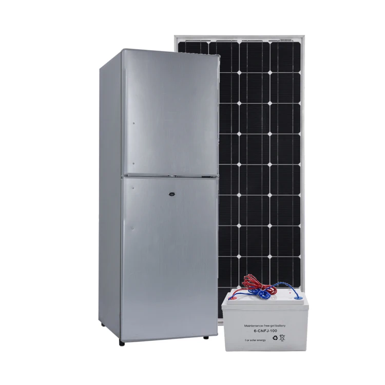 Green Energy Solar Powered Portable Fridge 12V 24V DC Gas Household Fridge 198 Liters Top Freezer Refrigerator