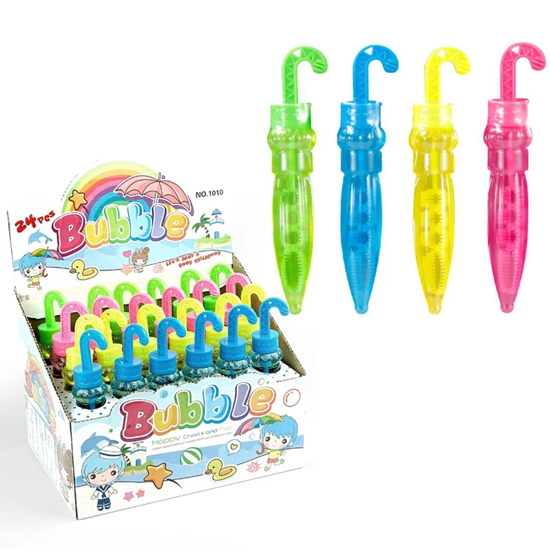 30ml promotional umbrella amazon bubble stick bubble bottle water toy soap bubble magic wand with cpc