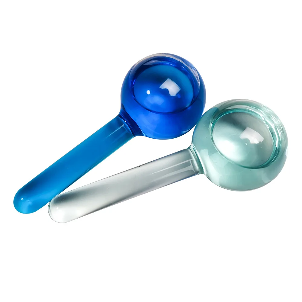 Summer Hot Selling Private Label Beauty Eye Face Blue Pink Glitter Ice Globes Face Massage Cooling Facial Ice Cube