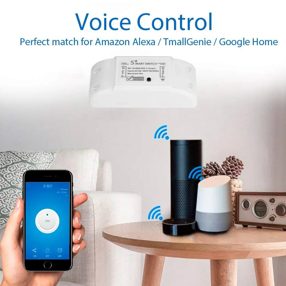 10A Tuya Smart Breaker Wifi Breaket Voice Control Google Home Amazon Alexa Smart WIFI Circuit Breaker