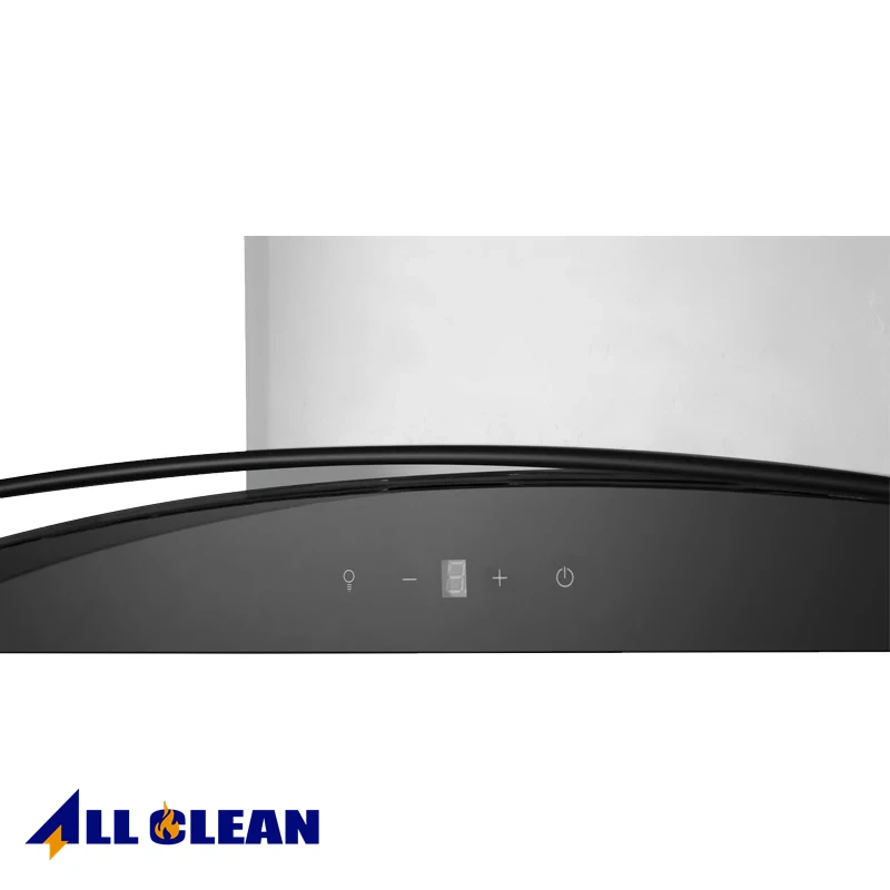 Elegant Island Series Range Hood Functional with Multi-Speed Glass Fan Energy-Saving Features and Smoke Exhaust