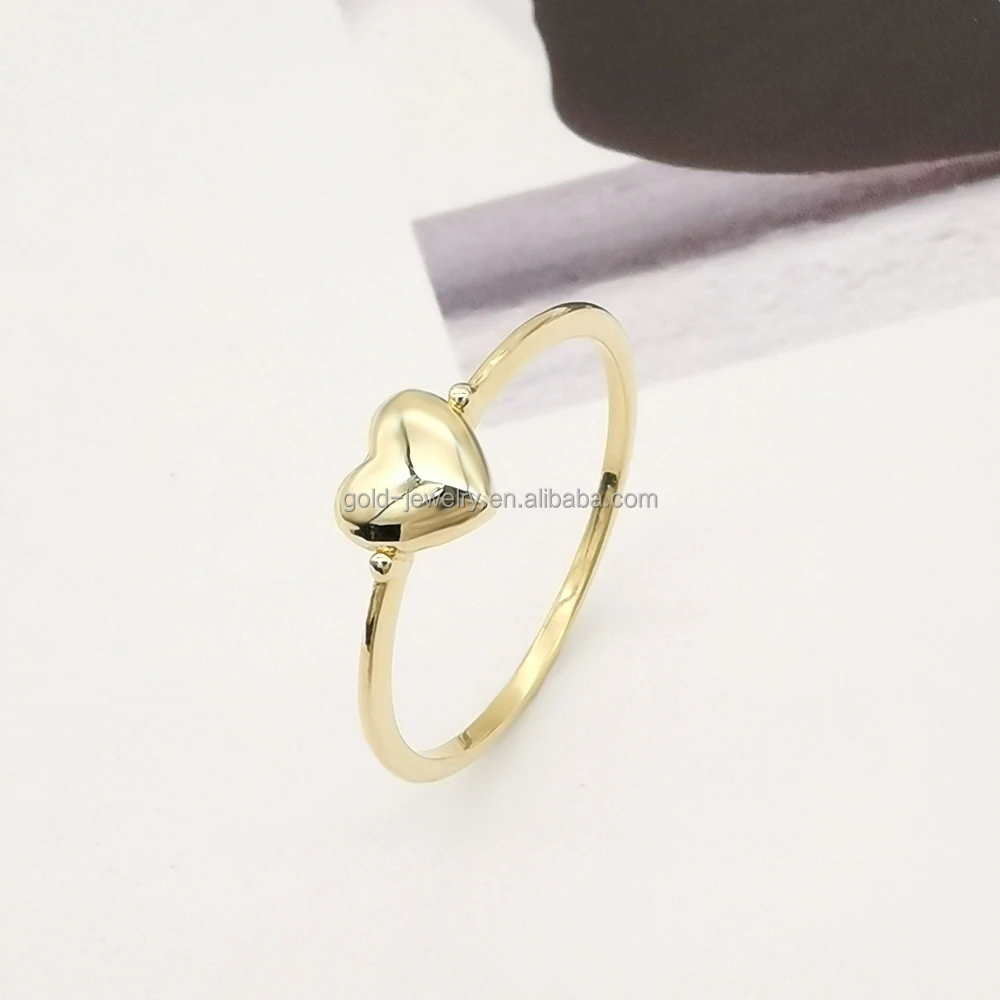 Роскошное женское золотое кольцо в форме сердца 14k 9k настоящее