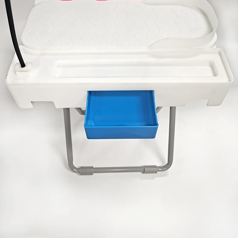  Manufacture Custom Cheap Foldable Nail Table Portable Manicure Furniture with LED