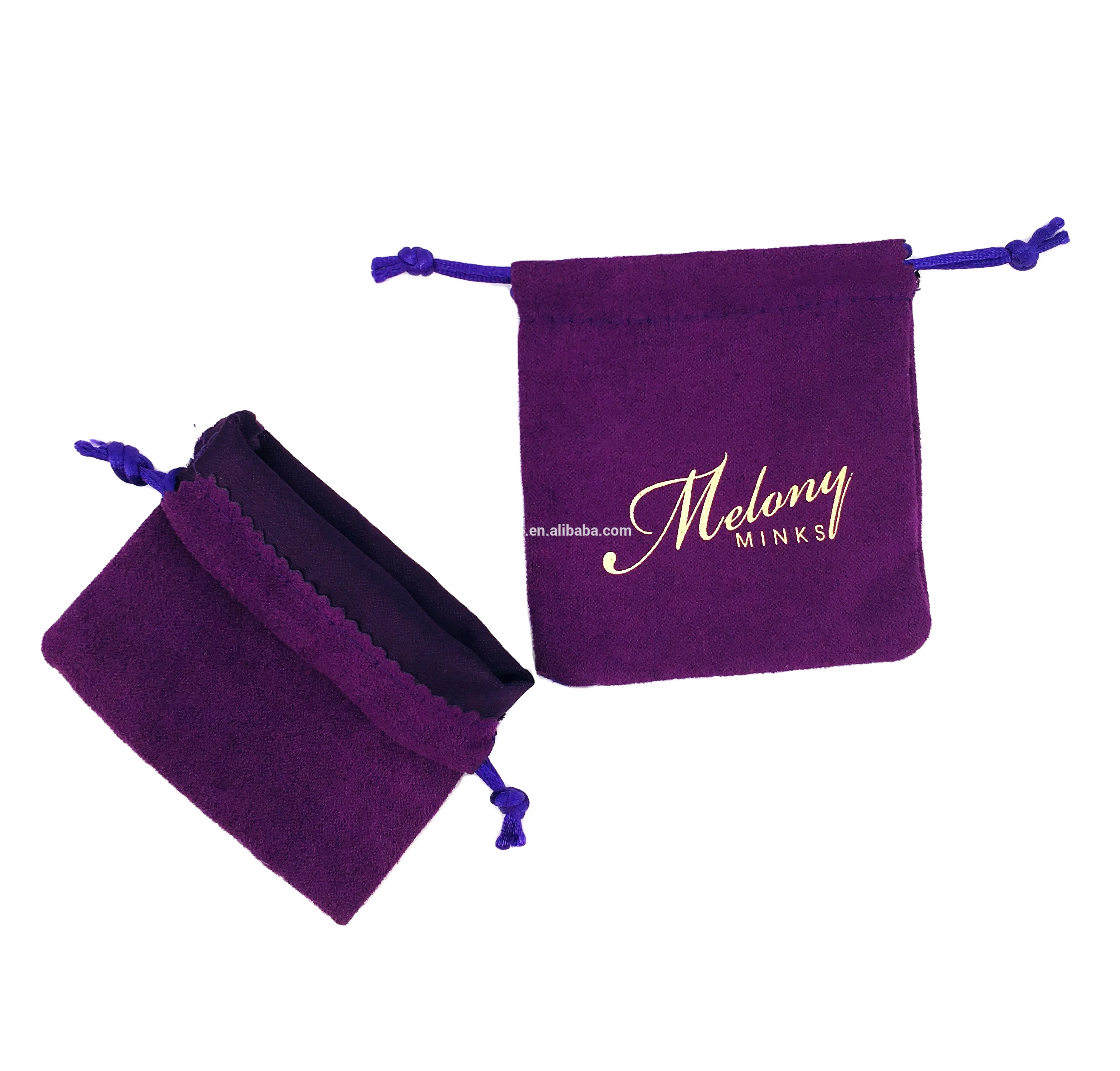 High quality customized high quality suede bag small drawstring bag