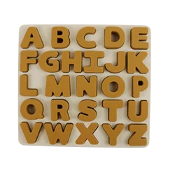 Низкий минимальный заказ быстрая доставка Чистый Розовый цвет 26 букв силиконовый пазл головоломки строительные блоки игрушки