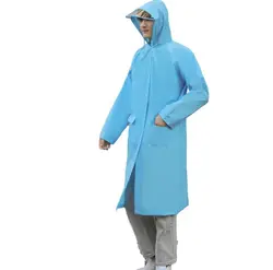 high quality PEVA durable raincoat with visor for adults