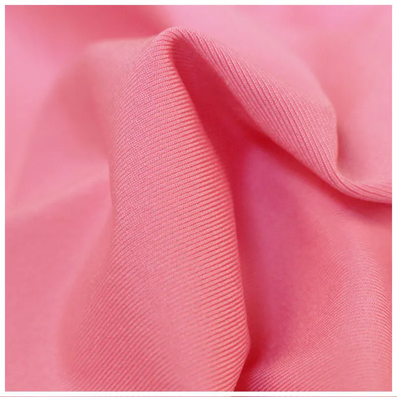 Guaranteed Soft Ripstop Pink Knit Tricot 85 Nylon 15 Spandex Fabric For Shorts