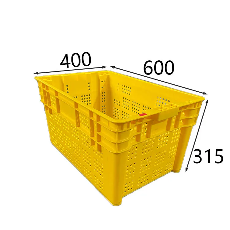 Factory price plastic food storage box/plastic milk crate/fruit plastic crate 600*400*275