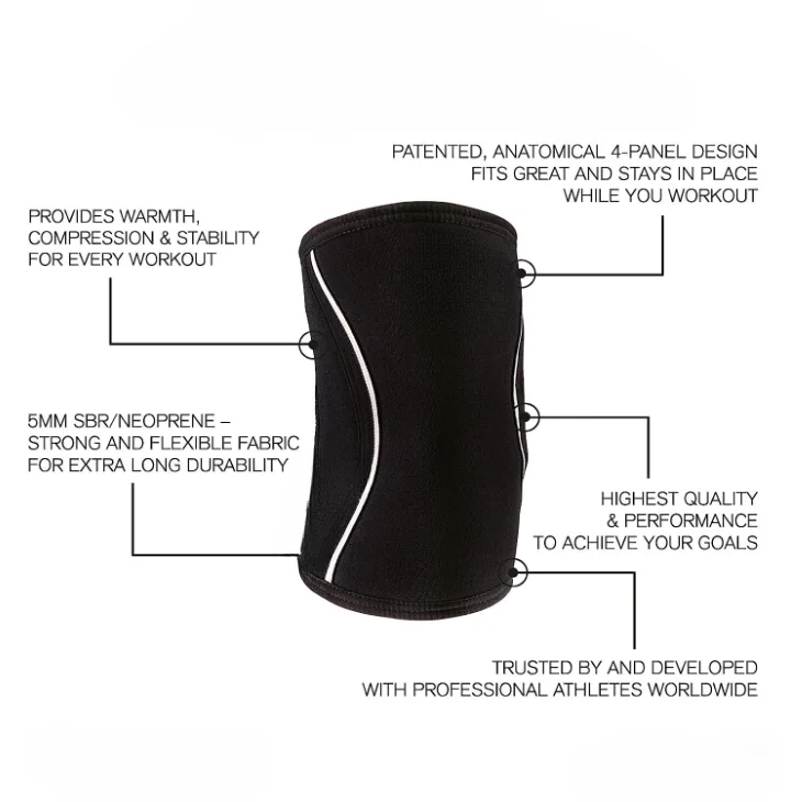 Fitness Neoprene Weight Lifting Gym Stiff Custom Knee Sleeve 7mm Rodillera Brace For Power Lifting