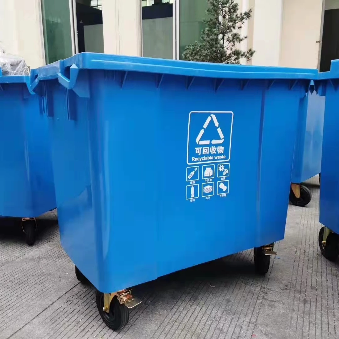 1100L Plastic Trashbin Hot Sale Recycling Outdoor Waste Garbage Bin Cans