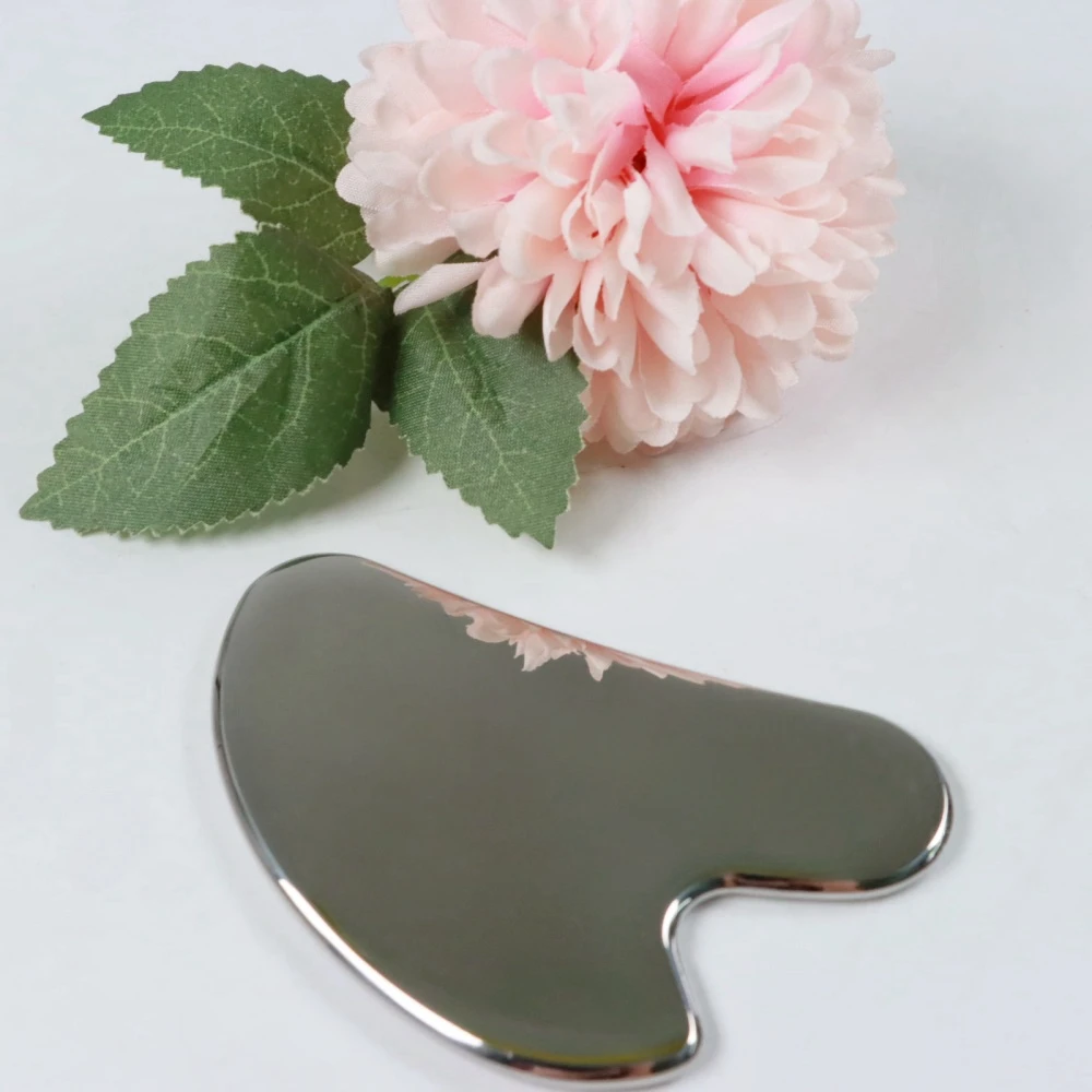 custom logo massage tool 904 stainless steel heart guasha stainless guasha