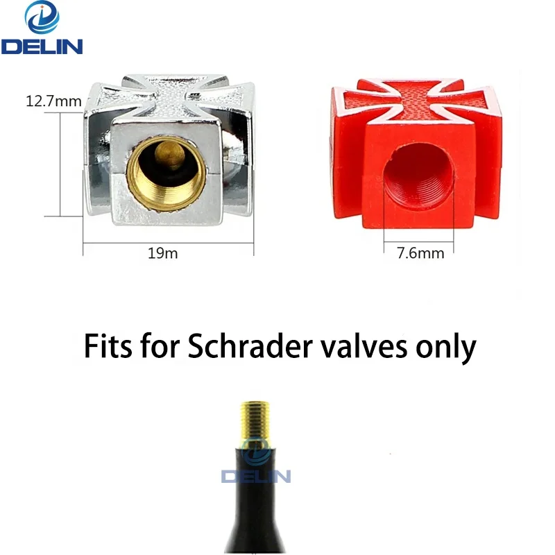 Universal Bicycle Motorcycle Car Styling Tire Air Valve Cap Covers Car Wheel Tyre Stem Air Caps Cross Style