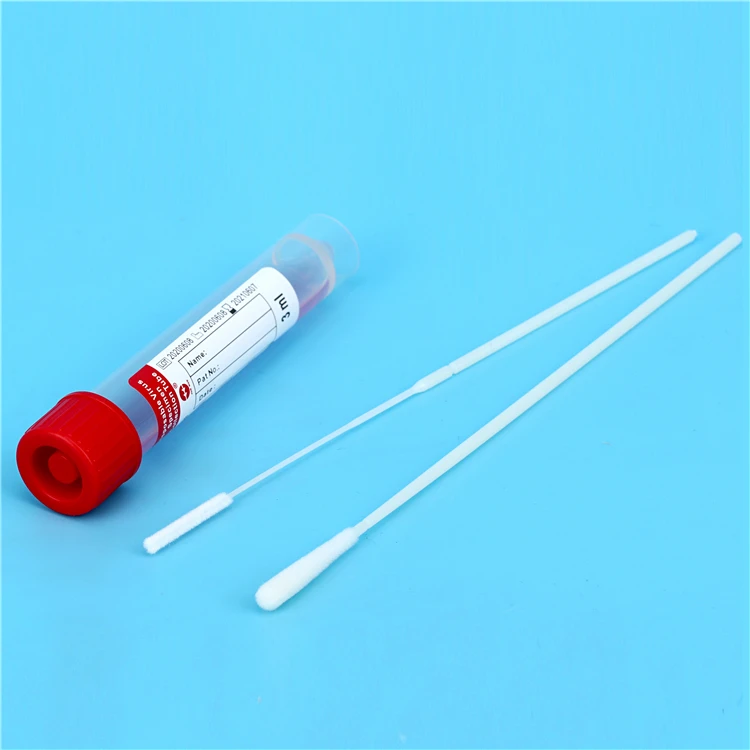 Nose swab medical specimen collection swab stick polypropylene specimen tube