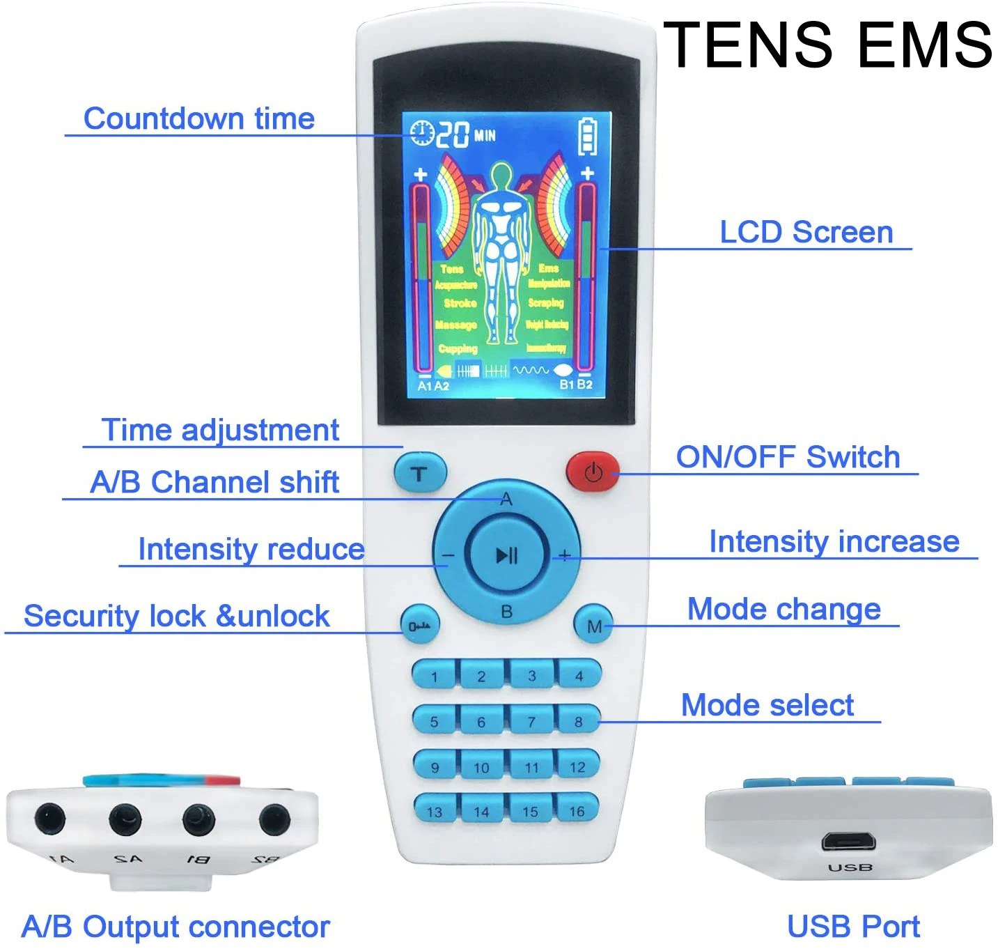 2021 Four Channel TENS EMS