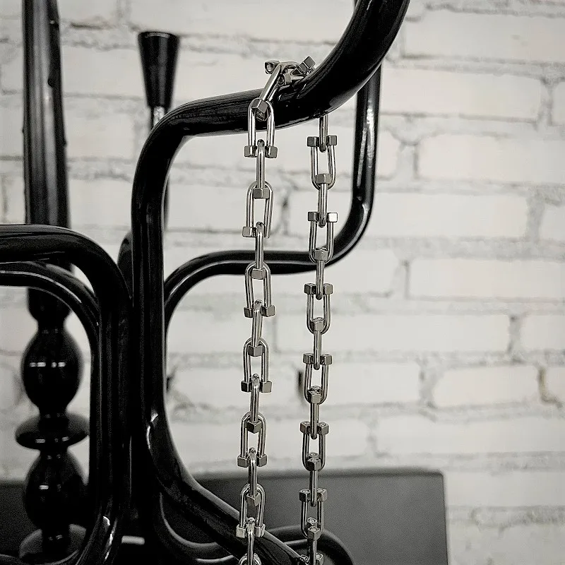 VAF U-Shaped Screw Designer Link Necklace Hip Hop Chain Choker Collar Necklace For Men