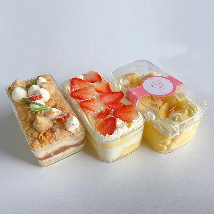 Sweet Candy Food Recycled Transparent Plastic Bakery Containers Dessert Sweet Clear Cake Boxes