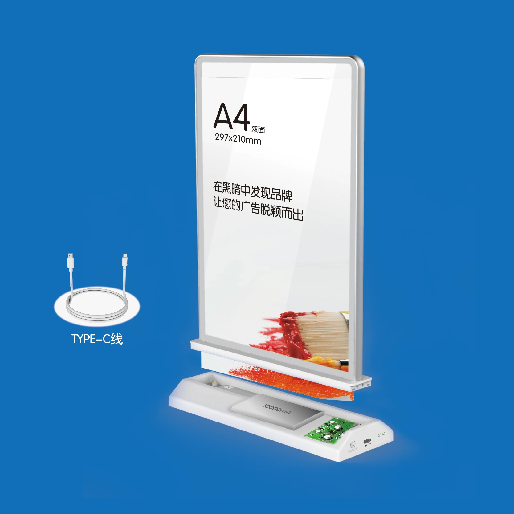Hot Sales A4 A5 Magnetic LED Light Box Led Slim counter display Light Box Frame Lightbox Aluminium