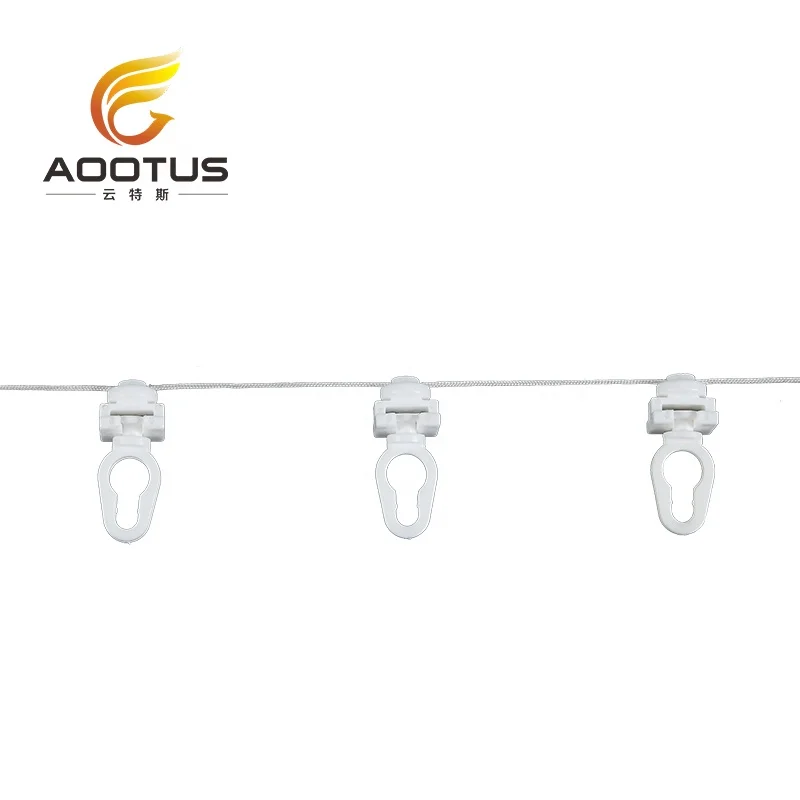 Curtain Accessories For Living Room Blackout Ripple Fold Curtain Sliding Runner